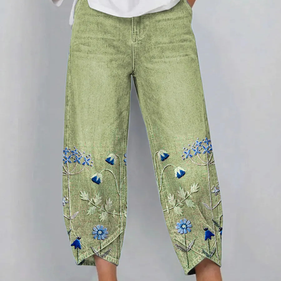 Alejandra™| Pantalones bordados elegantes casuales