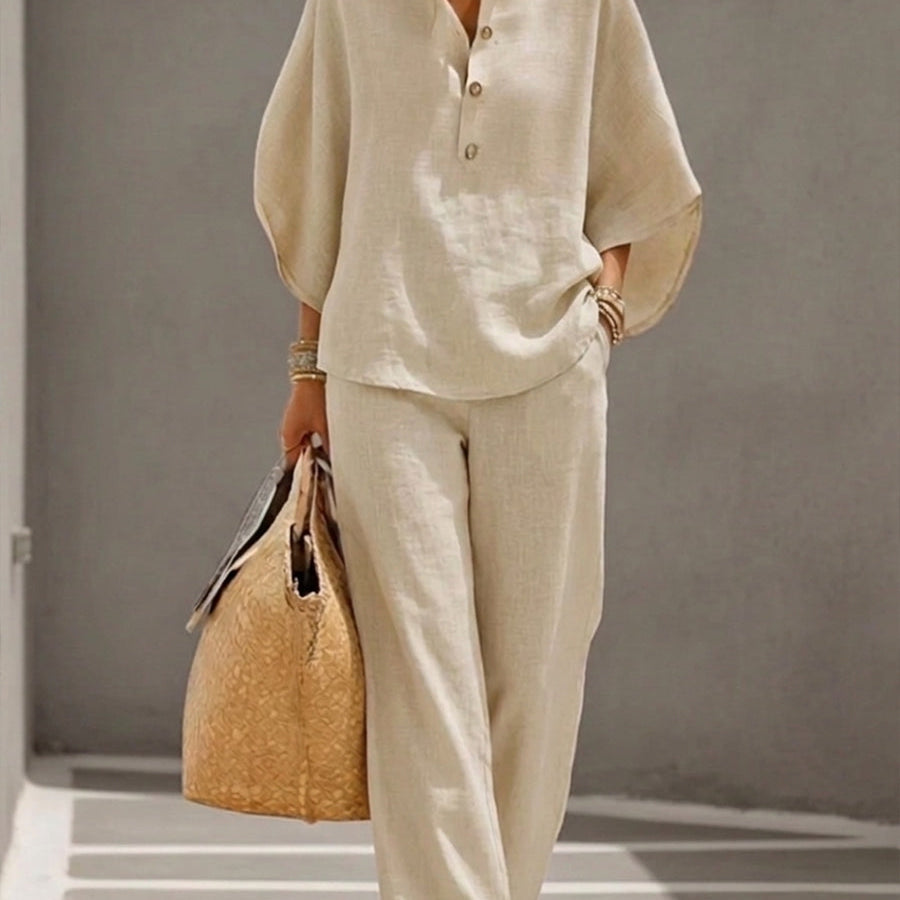 Aitana™| Conjunto con mangas y pantalones anchos